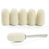 76 PCS Wool Felt Polishing Pad Kit Grinding Head Buffing