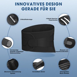 SKXZK Adjustable Back Support Belt with Support Struts - Breathable Back Brace for Men and Women for Back Pain