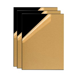 DMJOULI Black Acrylic Sheet A4 Square Perspex Sheet,1mm Thick Acrylic Panel Plastic Sheet Perspex Sheets Cut to Size Acrylic Discs for Picture Frame Painting DIY Crafts Display Stand Projects.(3pcs)