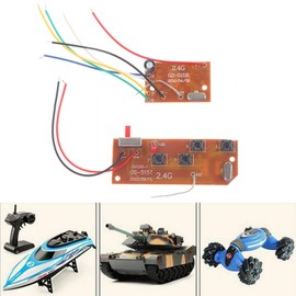 2Pcs 27mhz Four-Way Remote Control Board Two-Way RC Transmitter and Receiver Toy Car Robot Model Accessories,DIY Toys Projects Four-Way Remote Control Remote and App Controlled Vehicles Accessories