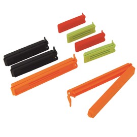 de Buyer Original Twixit Bag Clips, Set of 8 - Includes 2”, 4” & 5.2” Clips - Securely Closes Bags & Creates Leakproof Seal - Dishwasher Safe