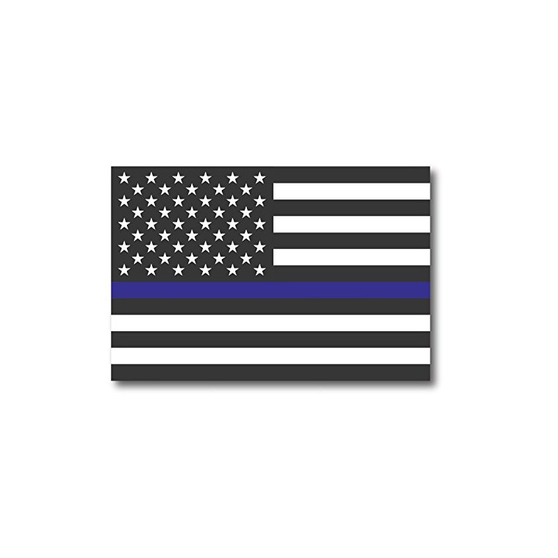 DHDM Decals NI437 Thin Blue Line Flag Magnet | 5-Inch