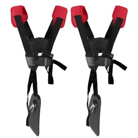 YOUSHARES Carry Strap Brush Cutter – 2 Pieces Shoulder Strap Double Shoulder Strap Stihl Replacement Parts Grass Trimmer Cutter Shoulder Strap for Stihl FS Brush Cutter, Black Red