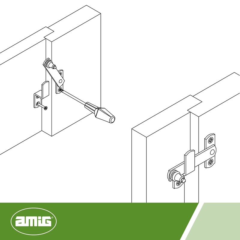 Amig - Shutter Shutter with Flap | Security Lock for