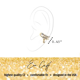 Aretes para mujer, chapados en plata de ley 925 o chapados en oro de 14 quilates, circonita cúbica brillante, redondos, para cartílago con clip, Metal, circonita