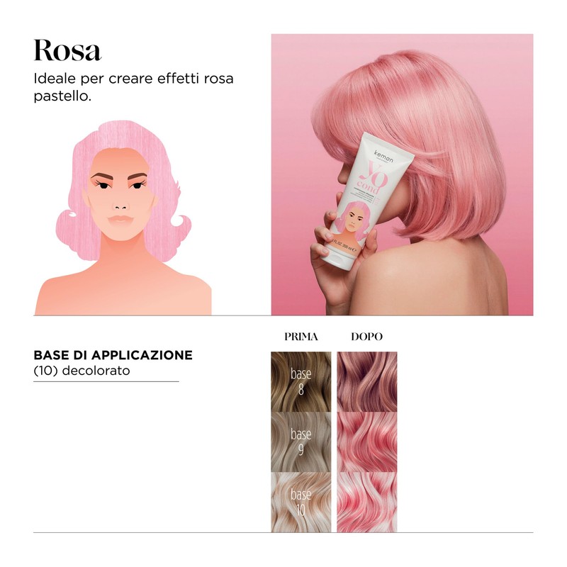 Kemon Yo Cond Rosa Maschera Riflessante Vegan 200 ml