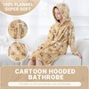 COOKY.D Baby Flannel Pocket Hooded Bathrobe Toddler Girls Soft Newborn