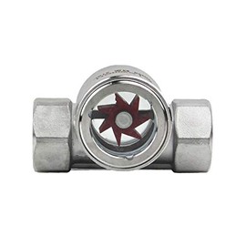 3/4" NPT Stainless Steel 304 Sight Water Flow Indicator with Impeller 362Psi 2.5MPa