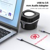 MOSWAG USB to 3.5mm TRRS Audio Jack Adapter with Microphone,