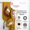 kikadu Kapuzenhandtuch Löwe - Kinderhandtuch mit Kapuze aus 100% GOTS-zertifizierter