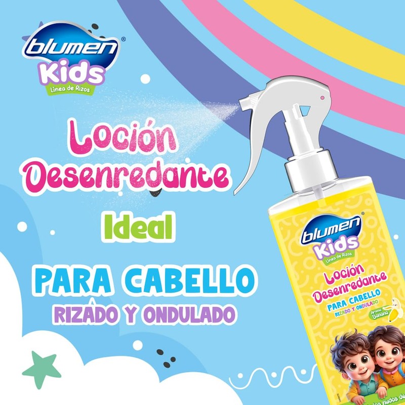 BLUMEN KIDS Loción Desenredante para Cabello Rizado y Ondulado 200