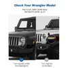 JOYTUTUS Upgraded Round Wrangler Mirrors Doors Off Compatible with Wrangler