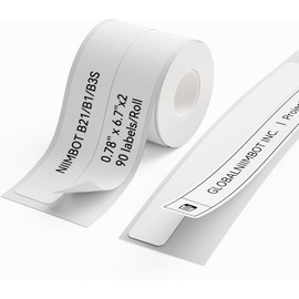 NIIMBOT Label Maker Tape, B1/B21/B3S Customized Label Printing Paper, 20 x 170 mm (2 Row), Thermal Label Tape for Home, Office, School, 90 Labels/Roll