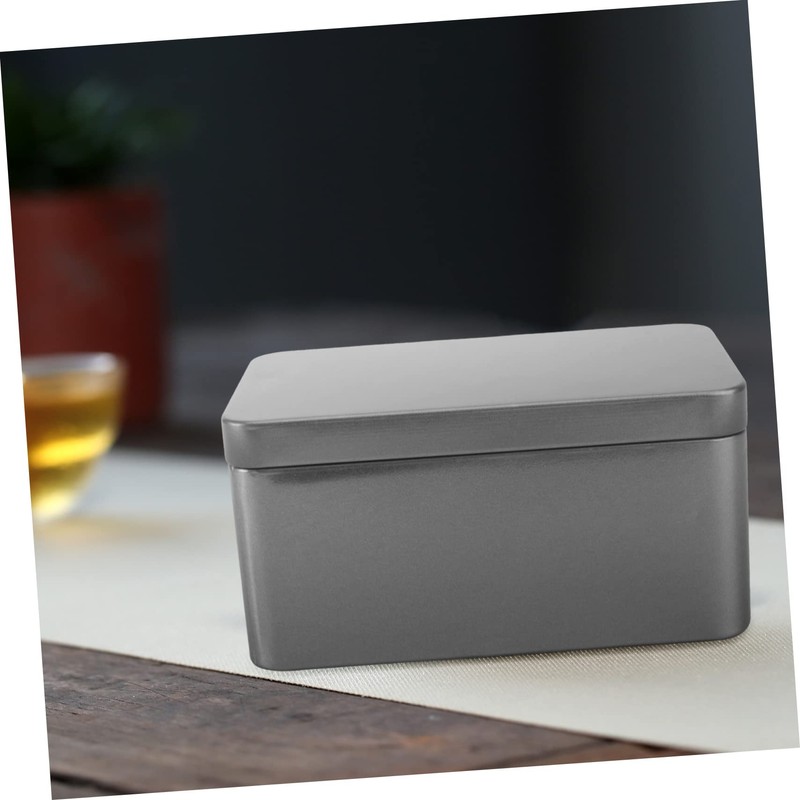 GLEAVI Rectangular Tinplate Storage Box Mini Portable Tea Leaf Container