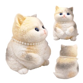 Big Hand Painted Cat Squishy Toys，Large Cute Ultra Soft Kitty Squeeze Fidget Toys for Stress Relief ,Kawaii Squishies Sticky Animal Toys for Adults Kids,Decompression Sensory Balls Toys for Autism