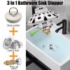 AzWzz 2 Pack Bathroom Sink Stopper,Sink Hair Catcher,Bathro