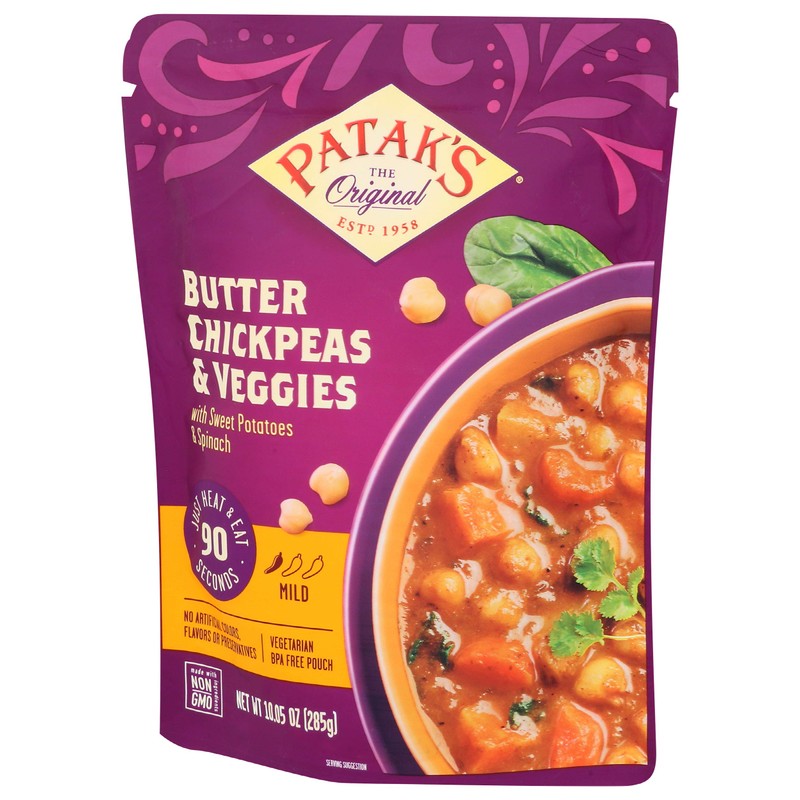 Patak's Butter Chickpeas and Veggie Ready To Heat Curry, 10.05