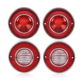 G-PLUS Tail Lights Assembly w/Backup Lights Compatible with Chevy Corvette 1975 1976 1977 1978 1979 Tail Brake Lamps 4PCS 924028