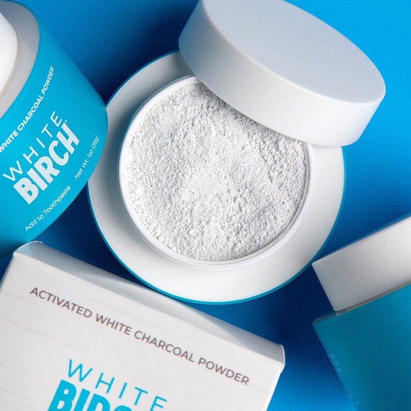 White Birch Activated White Charcoal Powder - Professional Teeth Whitening