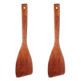 2 Pieces Wooden Spatula, Wooden Spatula Set, Wooden Cooking Spatula, Non-Stick Spatula, Heat-Resistant Kitchen Spatula, Wooden Kitchen Utensils, Cooking Accessories, Long Handle Wooden Spatula