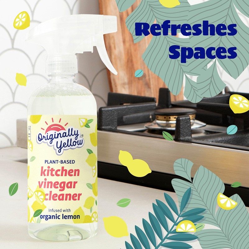 Originally Yellow Plant-Based Kitchen Cleaner | Powered by Natural Vinegar