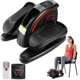 Unbranded Electric Foot Pedal Exerciser Elliptical Machine Trainer with Remote Control - Type1# Black Red