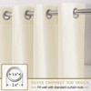 StangH Soft Ivory Velvet Curtains 102 inches Long 2 Panels