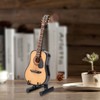 HilBeliFU Wooden Miniature Guitar Display Set, 10cm Tiny Guitar Decor