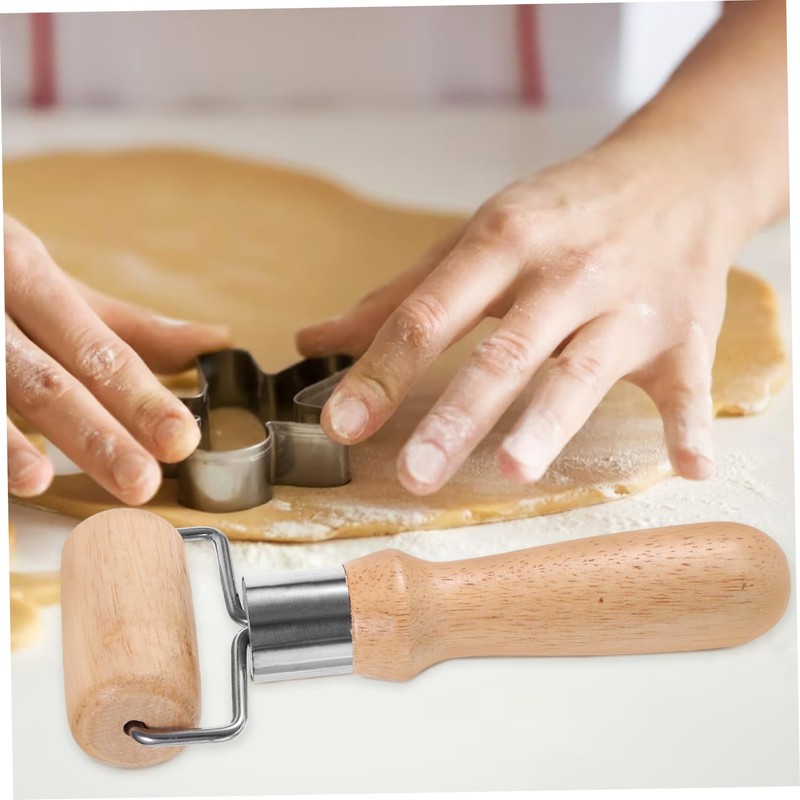 Ipetboom Wooden Rolling Pin Ergonomic Pastry Roller for Baking Smooth