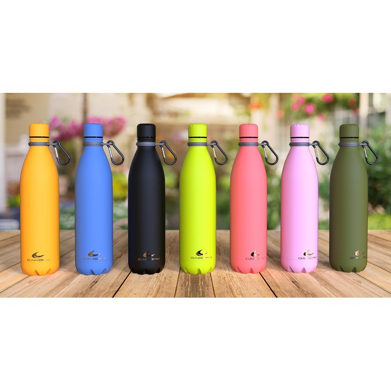 Daikoku Stainless Steel Bottle + Adjustable Strap + Carabiner, BPA