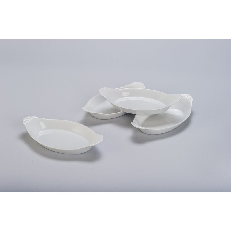 BIA Cordon Bleu 24-Ounce Oval Au Gratin Baking Dish, Set
