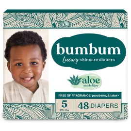 bumbum Luxury Skincare Disposable Diapers - (Select Size and Count) - Size 5, 48ct
