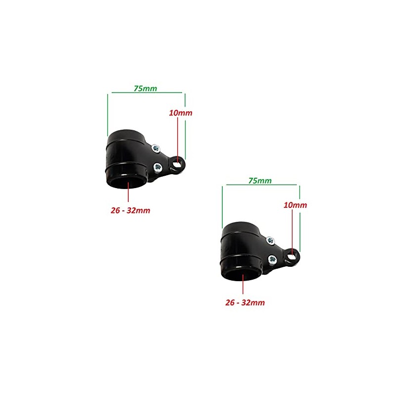 Cyclingolors 2x Lamp Holder Headlight Holder Black Moped Scooter Motorcycle