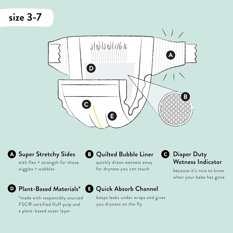 The Honest Company Clean Conscious Diapers | Plant-Based, Sustainable |