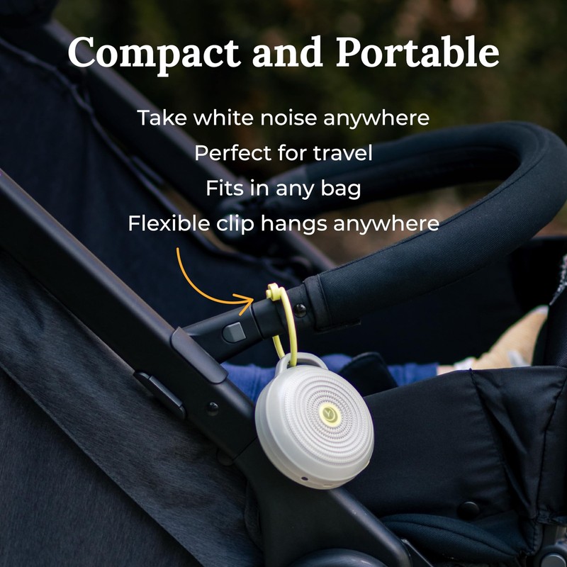 Marpac Portable Baby Sound Machine with Night Light and White
