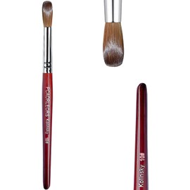 PCAORLEORS kolinsky Acrylic Nails Brush with Pure Mink Nylon Hair and Red Wooden Handle, Round Gel for Applying Acrylic, Size #8, 10, 12 (#8)