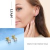 LIAN Moissanite Stud Earrings 18K White Gold Plated S925 Sterling