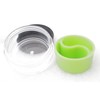 50 X Silicone Jars - Clear Plastic Base/Black Screw on