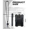 LIUGX Carbon Fiber Badge Holder with Retractable Breakaway Lanyard, American
