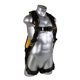 Guardian 21046 Cyclone Harness with QC Chest/QC Leg/No Waist Belt/Non Construction, Black/Yellow