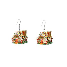 Christmas Dangle Drop Earrings for Women Handmade Santa Tree Plaid Hat Snowman Wooden Dangle Earrings Cute Christmas Cat Dinosaur Gingerbread Rainbow Animals Acrylic Drop Earrings -Style 6