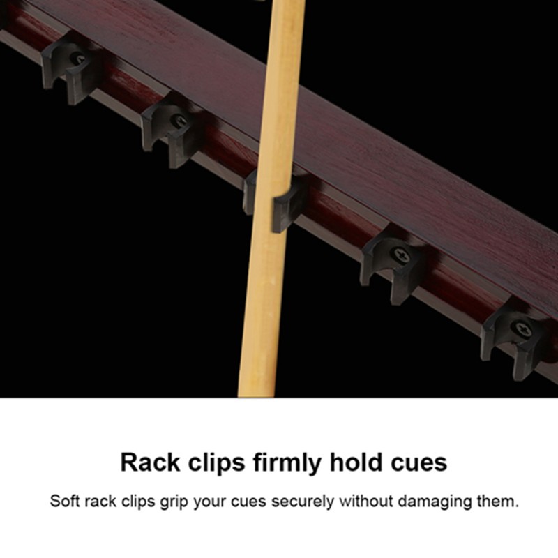 Wooden Billiard Pool Cue Rack Wall Mounted Rack Stick Holder