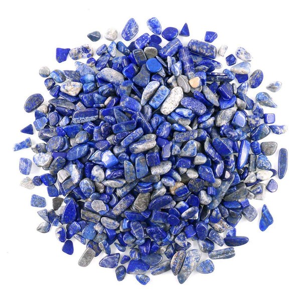 WAYBER 2 Lbs/920g Deep Blue Lapis Lazuli Pebbles Irregular Decorative