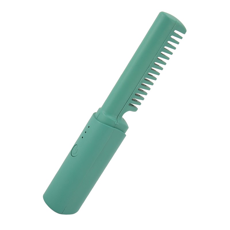 Mini Hair Straightener Brush Wireless Portable Ergonomic Handle Fast Warming