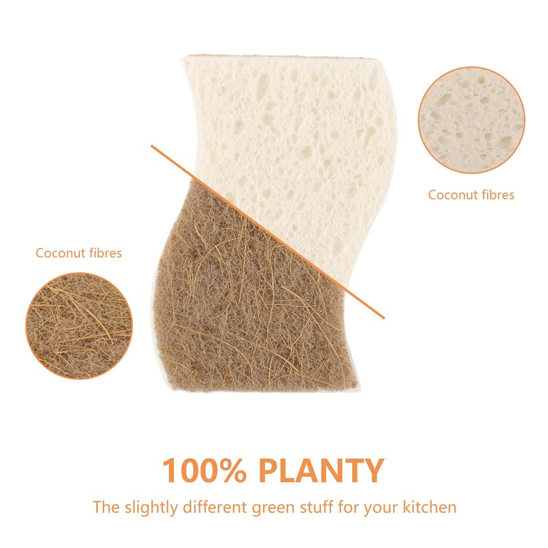FWEEK Pack of 12 Washing Up Sponge, Sustainable, Natural Reusable