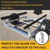 4 PCS 8" Boat Trailer Bunk Brackets, Galvanized Swivel Top,
