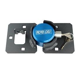 Proven Industries Puck Lock and Hasp Kit, Storage-Door Lock, Made in The USA, (Blue)