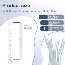 BuyUp 12 Pack Oxygen Tubing Support Crimp Straightener for Portable Oxygen Concentrator Oxygen Hose Nasal Cannula Oxygen Tubing Accessories (Blue)