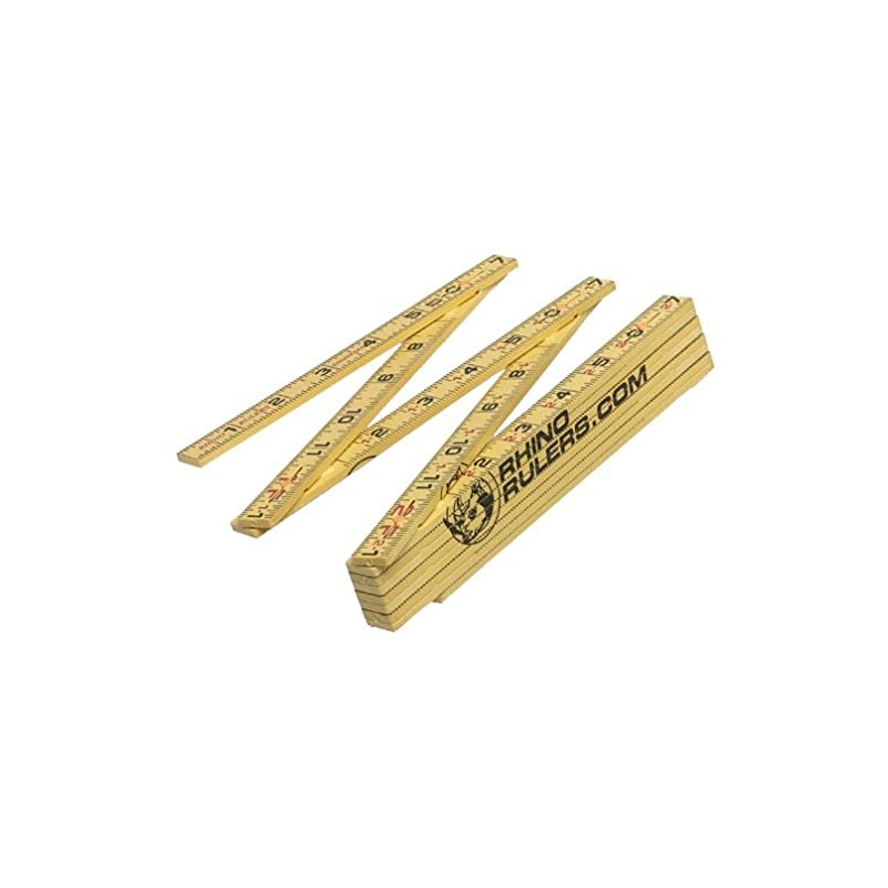 ChrisNik 355125 6' Rhino Folding Ruler 10ths & Inches