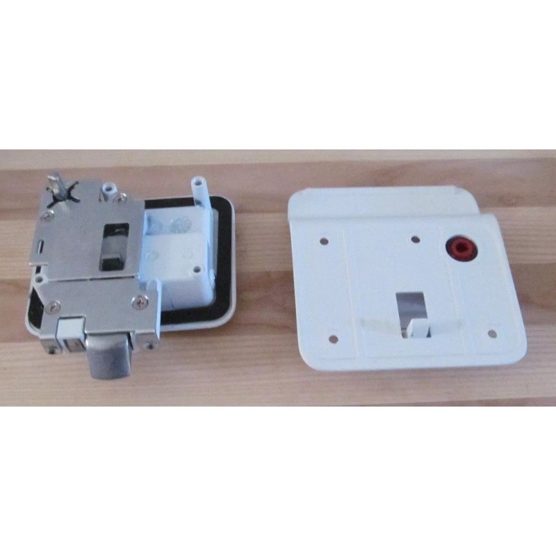 FIC White RV Entry Door Lock Handle Knob Deadbolt Keys